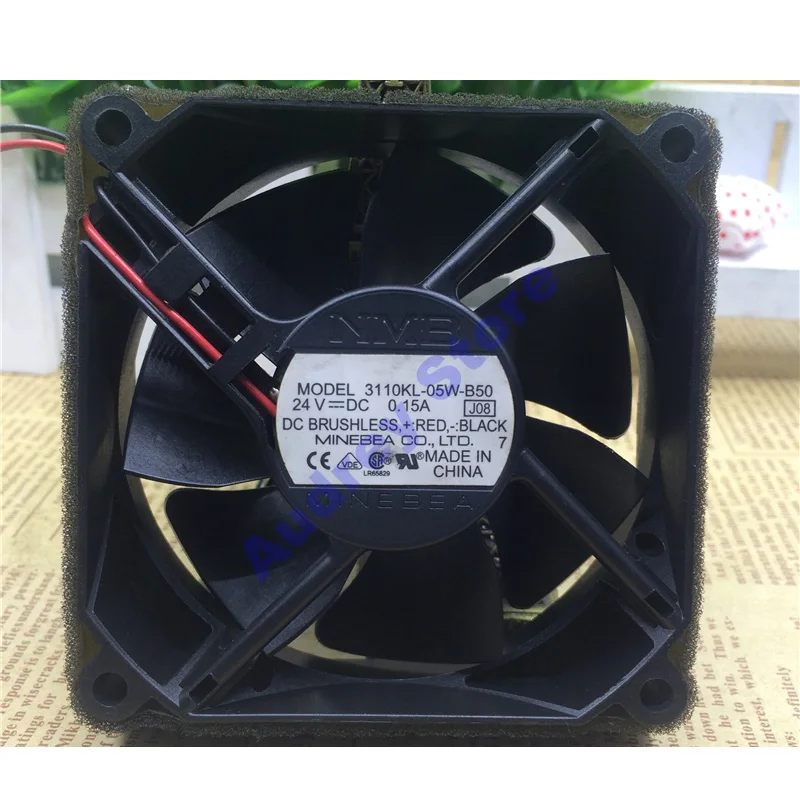 Вентилятор NMB 3110KL-05W-B50 8025 8 см DC24V 0.15A 2 88 Вт 3250 об/мин 38 8cfm па для преобразователя