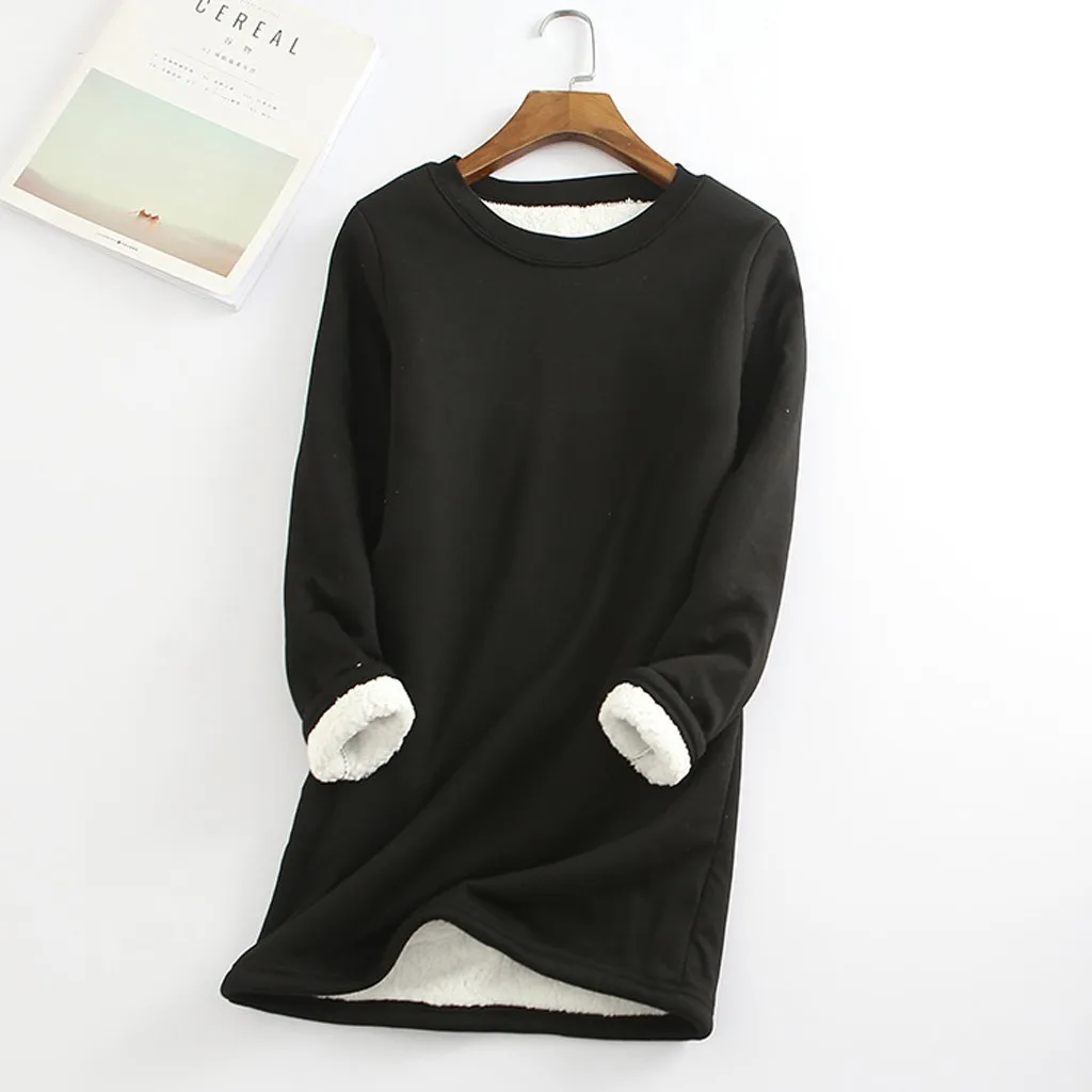 Women's Autumn Winter Top blouse women Plus Size Loose Thickened Velvet Warm Bottoming Shirt Top 5XL plus size Shirt Femme