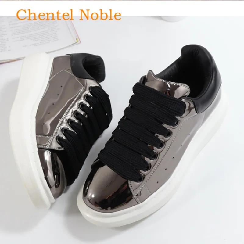 

2019 Newest Unisex Chunky Platform Shoes For Women Classic Fashion Four Style Sneakers Real Leather Comfortable Female Big Size