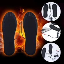 1 пара USB стельки с подогревом для ног, согревающие стельки для обуви, теплые носки для ног, коврик для зимних видов спорта на открытом воздухе, Теплые Зимние Стельки