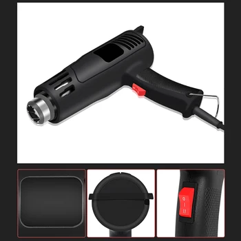 

Heavy Duty Industrial Digital Hot Air 60-600℃ Work Temperature Adjustable Nozzle Auto Film Bake Dry Remove Paint Thaw Food