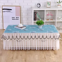 Rectangle Lace Tablecloth Tea Table Cloth Wedding Home Partty Dinner Table Cover Europe Tulle Floral Table Skirt Rectangle Lace Tablecloth Tea Table Cloth Wedding Home Partty Dinner Table Cover Europe Tulle Floral Table Skirt