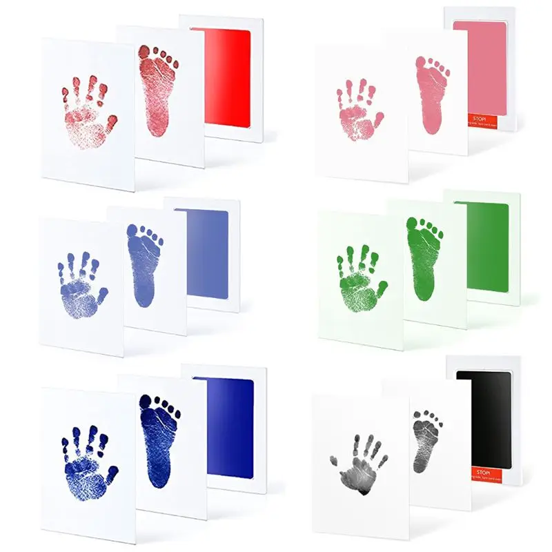 Baby Handprint Footprint Ink Pads Kits Pet Dog Paw Print Souvenir Non-Toxic