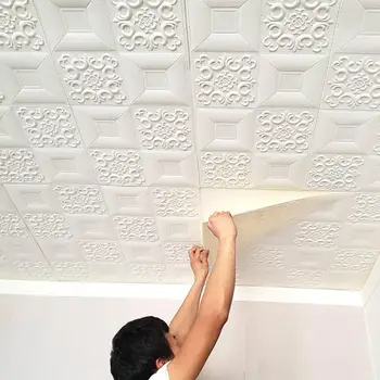 

Waterproof 3D Brick Wall Sticker Foam DIY Adhesive Wallpaper Home Bedroom Decal