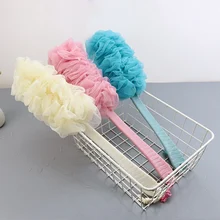 Модная новая длинная ручка, Мягкая сетчатая Мочалка для душа и ванны, губка для ванной комнаты, горячая распродажа