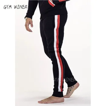 

Mens Joggers Casual Pants Fitness Men Sportswear Tracksuit Bottoms Skinny Sweatpants Trousers Black Gyms Jogger Track Pants