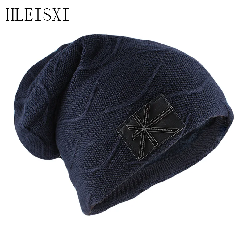

HLEISXI Winter Warm Men Beanies Skullies Fashion Brand Women Fashion Hat Bonnet Knitted Female Outdoor Bone Casual Gorras