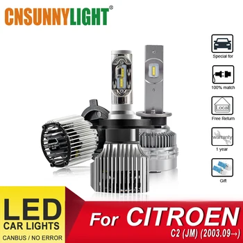 

CNSUNNYLIGHT LED Auto Headlight Bulbs For CITROEN C2 JM From 2003.09 Foglamp Bulbs Headlamp Waterproof Plug and Play Car Lights
