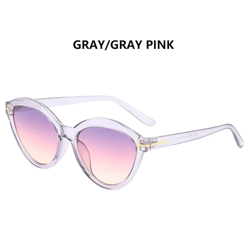 9056 GRAY PINK ProudDemon новые затененные солнечные очки с кошачьим глазом Модные индивидуальные океан шт цветные очки женские брендовые дизайнерские очки UV400 - Цвет линз: 9056 GRAY PINK