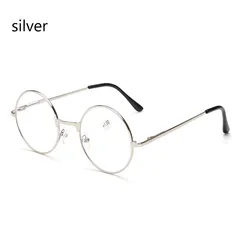 Timeless Unisex Vintage Metal Round Frame Reading Glasses - +400 (A - Silver)