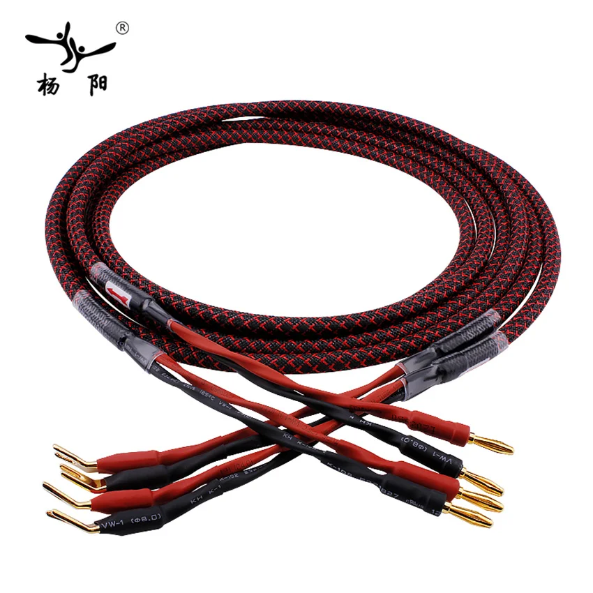 YYAUDIO 1 пара HiFi 2 банан к динамик кабель Canare 4S8 аудио для усилителя м/1 5 м/2 м/3 м/5 м |