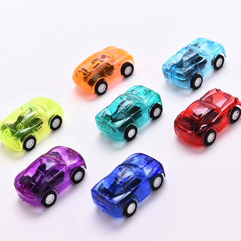 5Pcs/lot Pull Back Mini Car Kids Birthday Party Toys Transparent Inertial Broken-resistant Funny Car Model for Boys or Girls 6