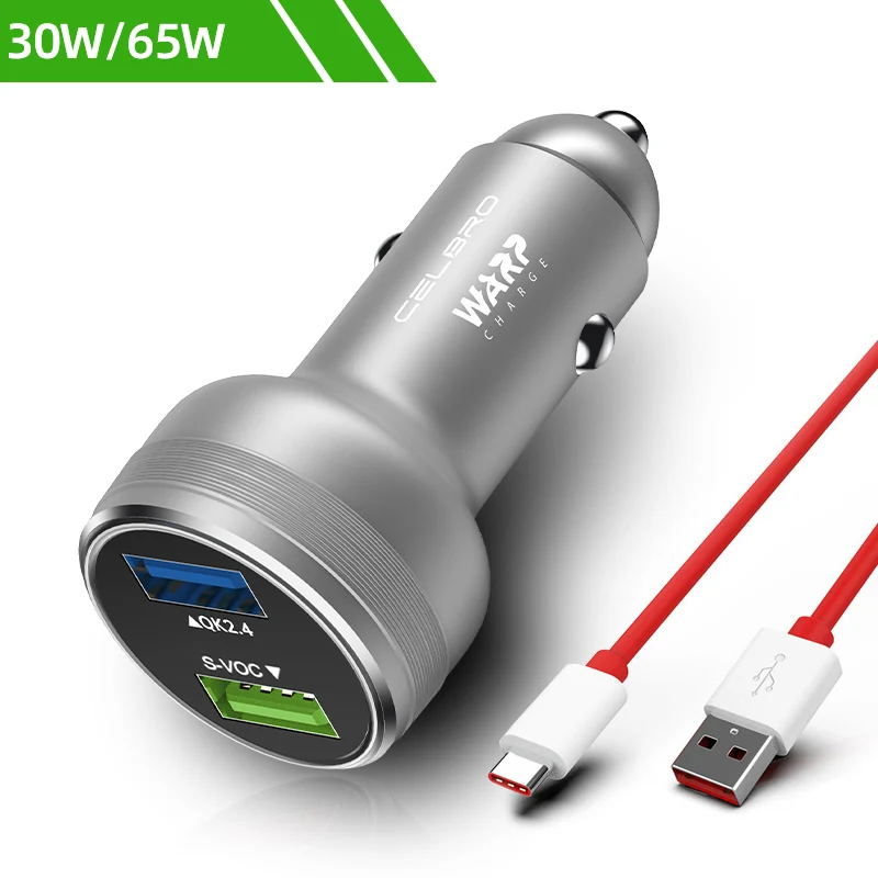 High-Speed Dual-Port USB Car Charger with 80W Fast Charging Capability