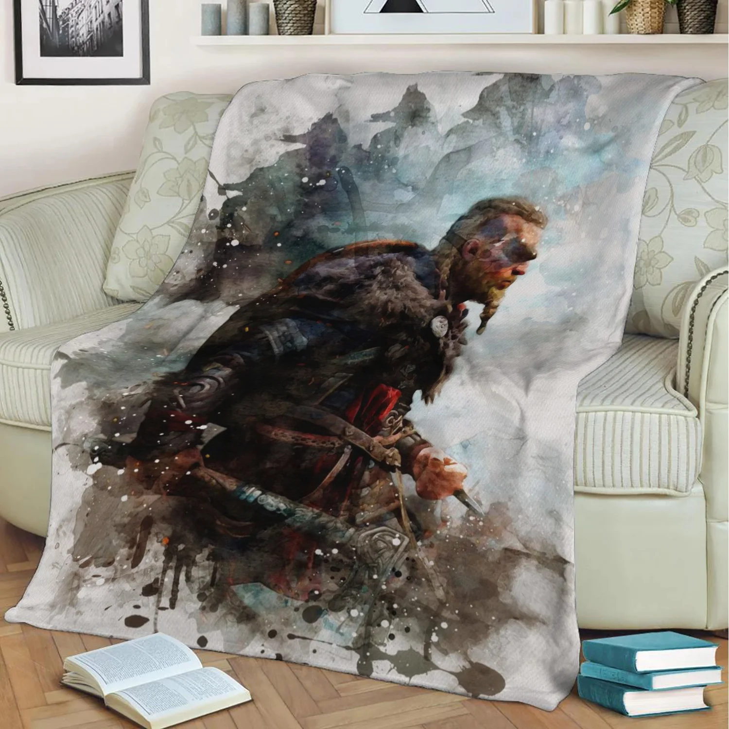 Assassins Creed Valhalla Stampa 3D Coperta Di Peluche Gettare Sul Divano Decorazioni Per La Casa Calore Morbido Coperta Lavabile Pisolino Dropshipping