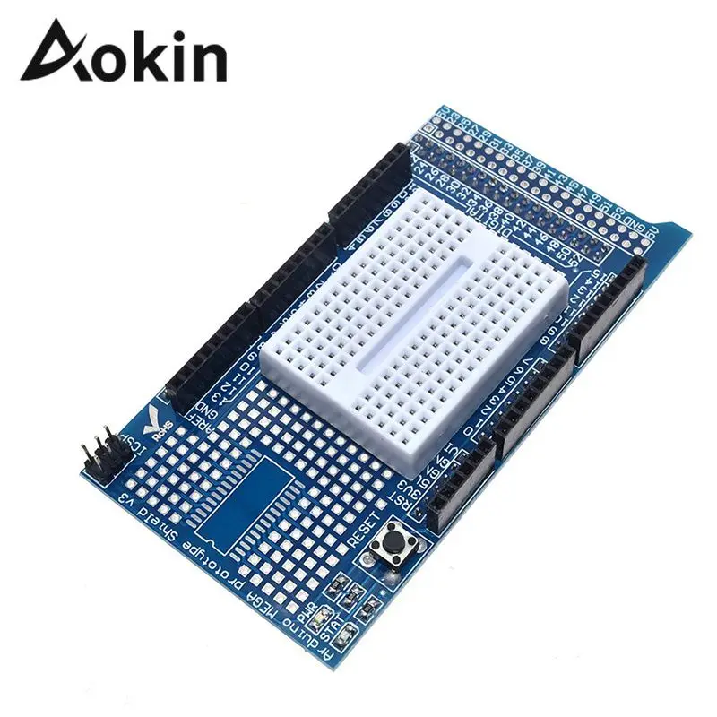 Aokin MEGA2560 Proto Прототип Щит V3 V3.0 Плата расширения с мини PCB макетная плата 170 точек