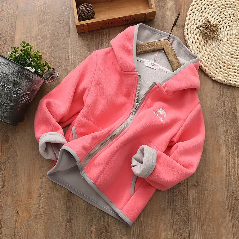 Outerwear & Coats classic Kids Girls Jacket Coats Autumn Winter Soft Polar Fleece Hoodies Jacket Boys Coat Warm Children Outwear Teenagers 7 8 9 10 Years winter fleece jacket