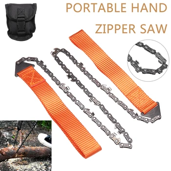 

Portable Handheld Survival Chain Saw Emergency Chainsaw with Storage Bag Outdoor Camping Hiking Handsaw Wood Cutting Tool