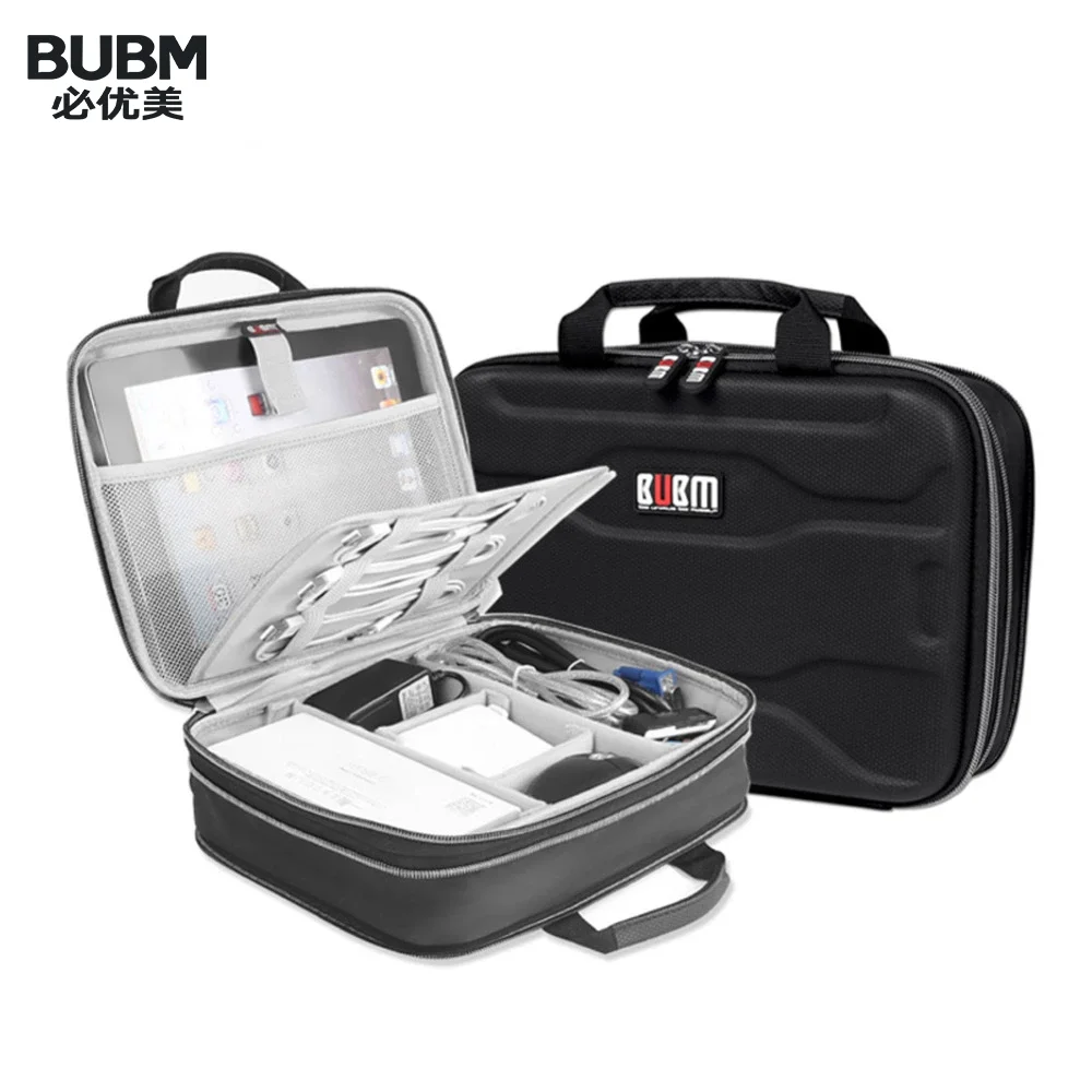 Дорожный органайзер для электроники BUBM вместительный хранения USB кабеля