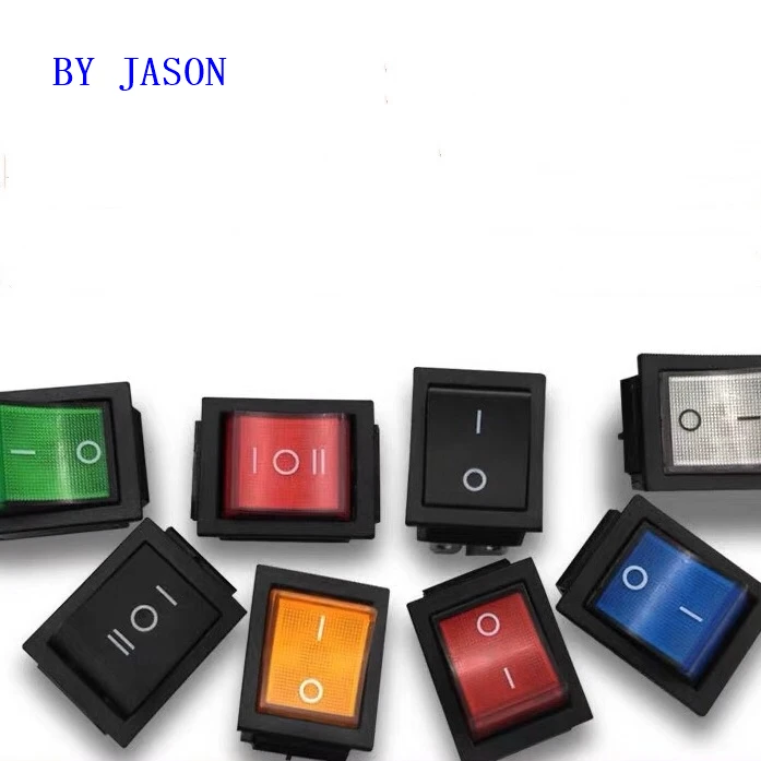 

KCD4 Rocker Switch ON-OFF 2 Position 4 Pins / 6 Pins Electrical equipment With Light Power Switch 16A 250VAC/ 20A 125VAC