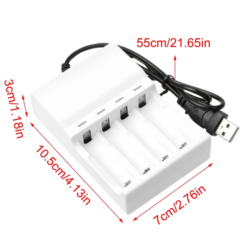 Интеллектуальное 4 слота 1,2 V USB зарядное устройство для перезаряжаемой NiMH NiCd AA AAA батареи