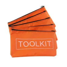 Sacs de rangement à fermeture éclair, 5 pièces, sac à outils étanche en tissu Oxford, kits d'outils matériels N12 20