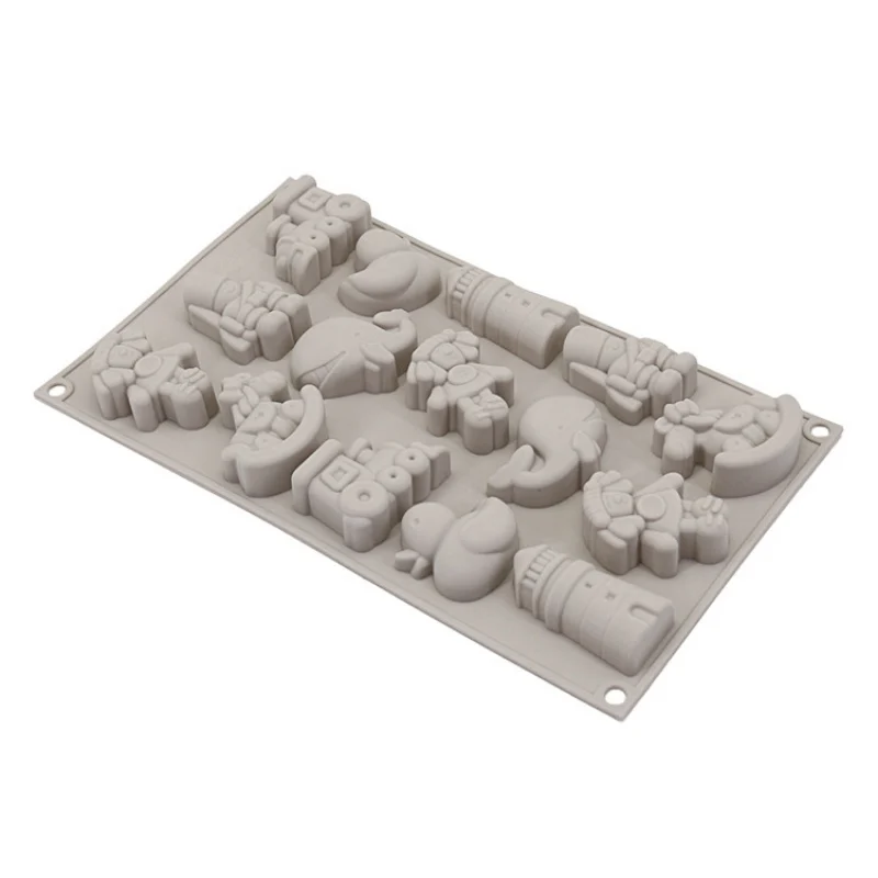 

15 Cavities DIY Chocolate Sugar Soap Crafting Clay Resin Mold Cartoon Silicone Candy Making Mold Ice Cube Tray Home Cake Mold