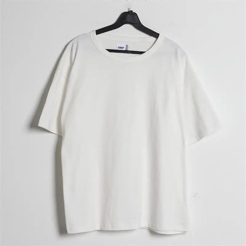 

Men's Short Sleeve T-Shirt Summer New Japanese Korean Version Round Collar Pure Color Simple Fashion Large Size Half Sleeve