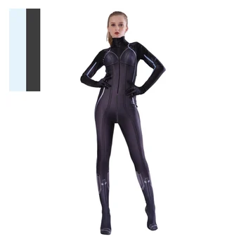 

Lycra Fabric Sexy Superhero Black Widow Costume Cosplay Spandex Jumpsuit For Women Kids Avengers Agents Of Shield Halloween