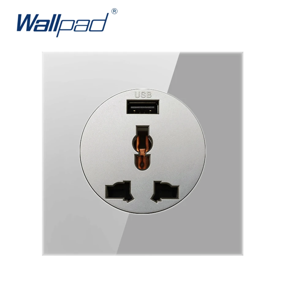 Настенная розетка Wallpad многофункциональная Панель из хрустального стекла с