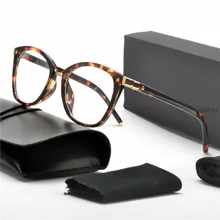 Женские кошачьи оптические очки в оправе очки Модные металлические оправы Рецептурные очки компьютерные очки с коробкой FML