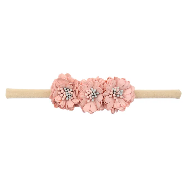 Fashion Florals Flower Headband Newborn Baby Elastic Princess Hairbands Child Kids Pearl Fresh Style Cute Headwear Gifts 21