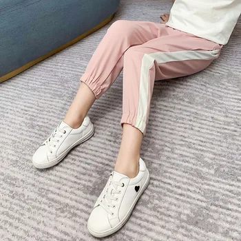 

Infant Cotton Pants For Teenage Girls Ankle Length Trousers Clothing Kids Pink Black Sport Pant Girl Summer 2020 Bottoms Clothes