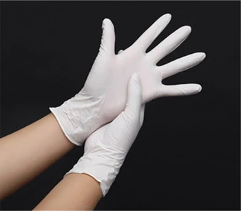 

100PCS Disposable Nitrile Gloves with Textured Fingertips Latex Free Non-Sterile Multi-Purpose for Food Handling Home Cleaning