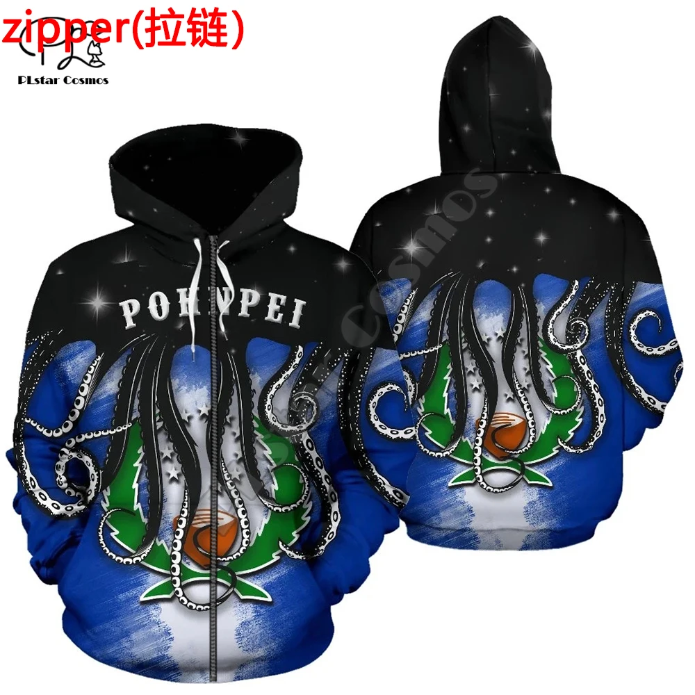 NewFashion Island Country Flag Pohnpei Polynesian Culture Retro Tattoo Tracksuit Men/Women Pullover Harajuku 3DPrint Hoodies A20