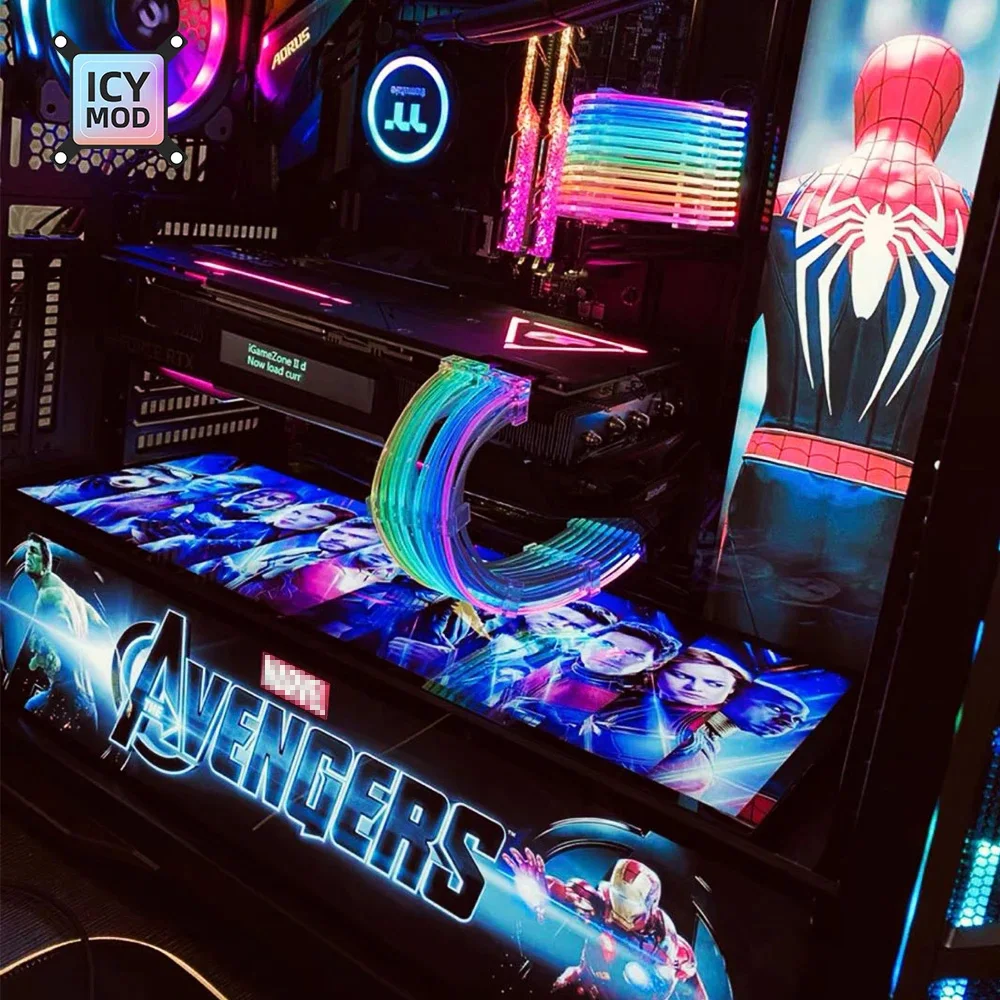 placa de iluminação personalizado chassis decoração gpu