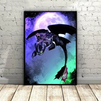 

Dragon Training Art Poster Canvas Painting Wall Pictures For Living Room