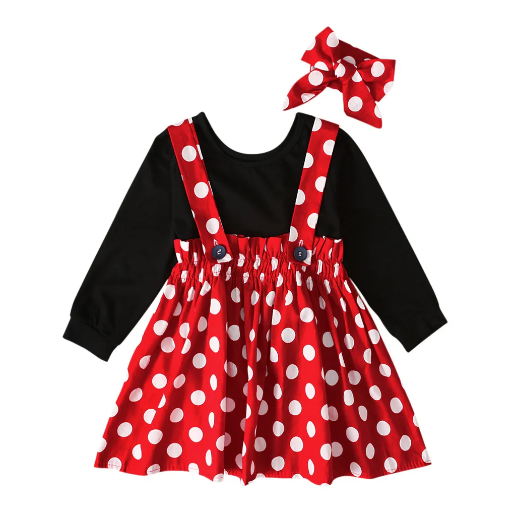 

ARLONEET Toddler Baby Kids Girls Solid Tops Dot Ruched High Waist Overall Skirt Dress Set For Baby Kids Boy Girl Clothing #10