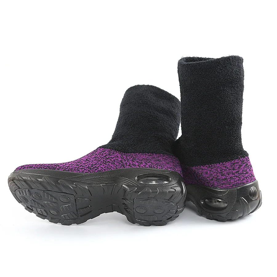 STQ; женские зимние кроссовки на плоской подошве из сетчатого материала; женская дышащая обувь без застежки; женская повседневная обувь на плоской подошве; эластичные мокасины; ZJW2055