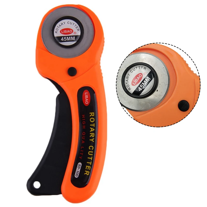 Popular 45mm Sewing Fabric Leather Quilting Scrapbooking Contour Rotary Cutter Round Cutting Knife Scissors Replace Spare Gadget