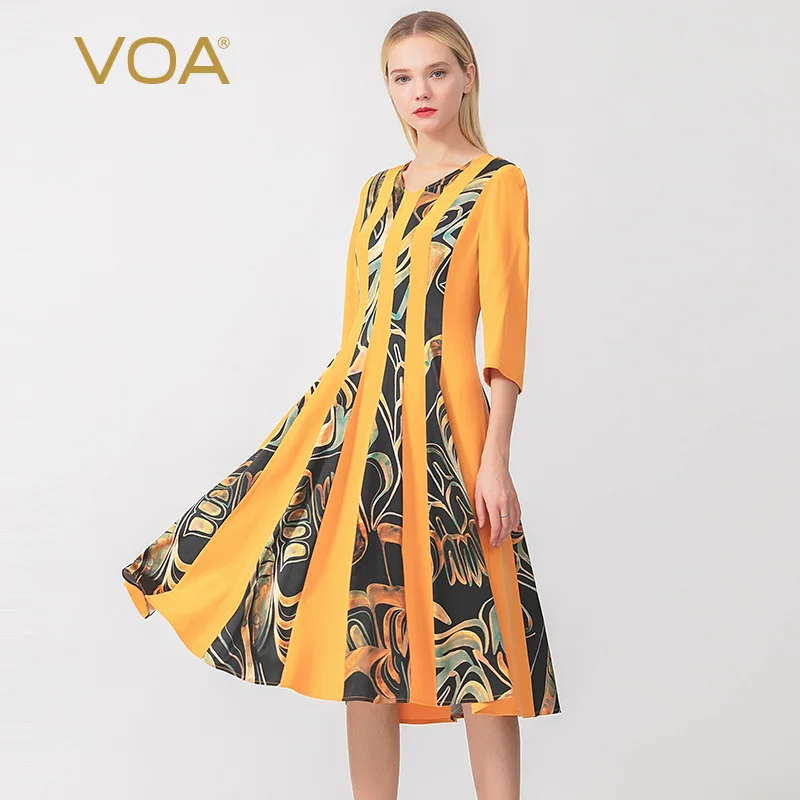 Vaorange Zijde 40 M Meter Zware Zand Wassen Perzik Hart Kraag Midden Mouwen Niveau Print Splitsen Micro Elastische Grote Rok a10711 Vaorange Zijde 40 M Meter Zware Zand Wassen Perzik Hart Kraag Midden Mouwen Niveau Print Splitsen Micro Elastische Grote Rok a10711