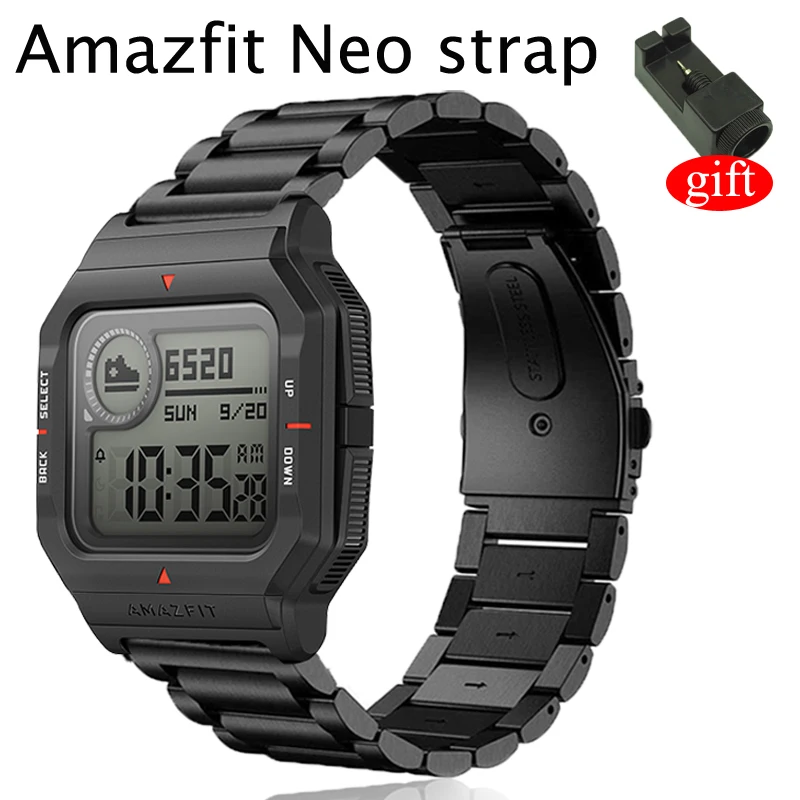 Stainless steel wristband for Amazfit NEO smart watch strap Bands for huami  amazfit Bip S/GTS /GTR 42MM 47MM PACE band belt|Smart Accessories| -  AliExpress
