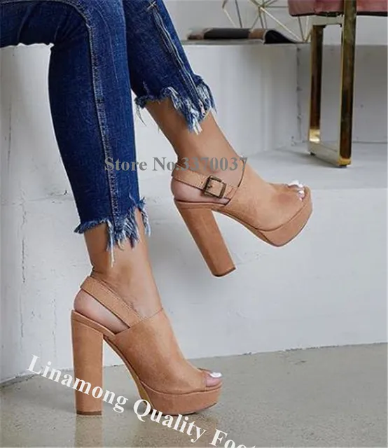 High Heel Sandals | Women's Sandals - New Fashion Peep Toe High Platform  Heel Sandals - Aliexpress