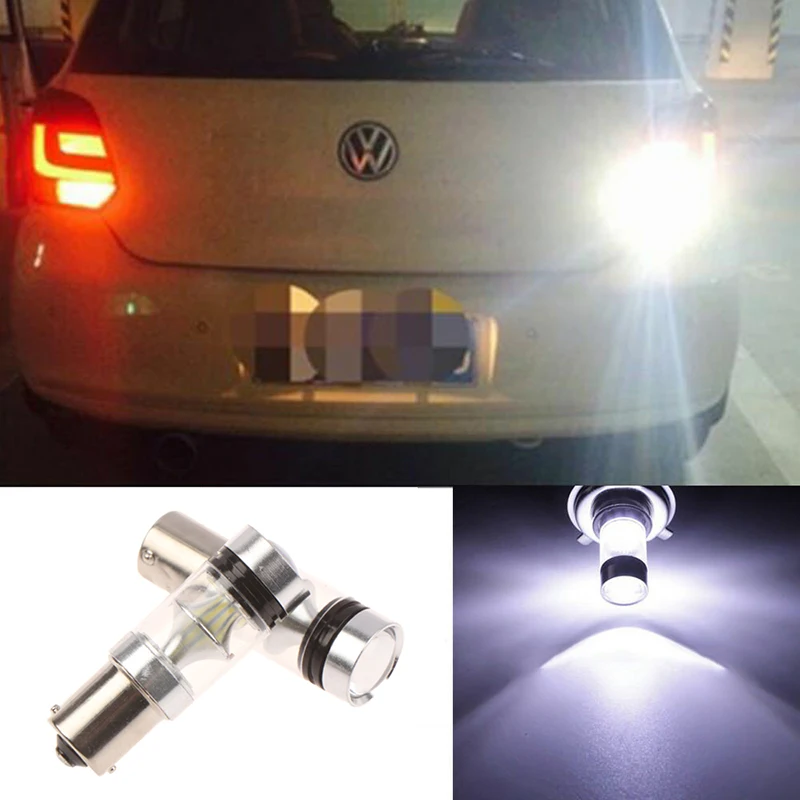 1Pc P21W BA15s 1156 LED Canbus Reversing Light Auto Reverse Backup Lamp Bulbs For BMW Hyundai Mazda Ford New Focus | Автомобили и