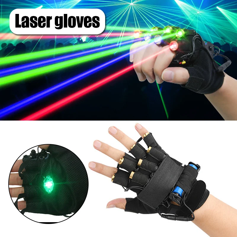 1 Pcs Glove 3 Green 2 Red Purple Dancing Stage Palms Light Ultra-bright Decoration for Party H9 | Аксессуары для одежды