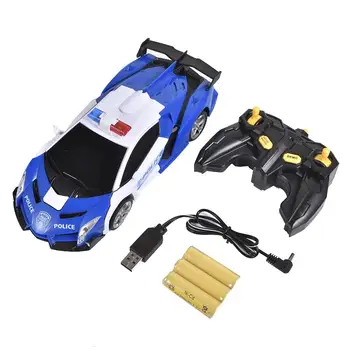 

2 In 1 Remote Control Deformation Car 1:18 Deformation Robot Electric Children's Toy Car Surprise Birthday Gift For Kids