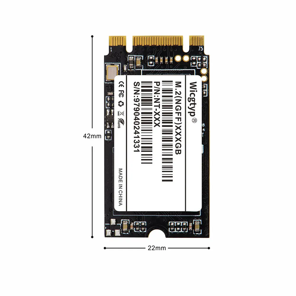 Wicgtyp m.2 SATA NGFF 42*22 SSD 128 ГБ 256 512 ТБ Mini Pcie твердотельный накопитель для Thinkpad E531 S5 T440S