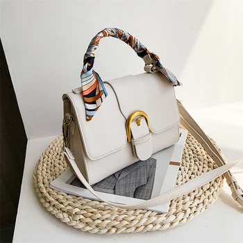 

NEW French Design Fashion Scarf Handbag & Elegant Shoulder Bag Messenger Bag Square Bag Width 22cm Height 17cm Thickness 10cm