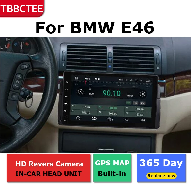 Discount 2 Din Android radio bluetooth GPS Navigation wifi Stereo video For BMW E46 1998~2004 Car Multimedia Player 4