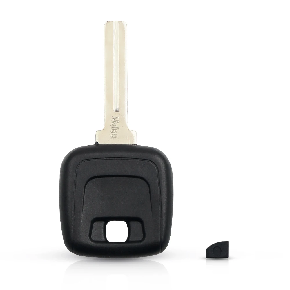 KEYYOU Replacement Transponder Chip Key Fob with Uncut Blade - Remote Key Shell Blank Case