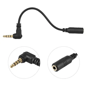 

New 3.5mm 3 Pole TRS Female To 4 Pole TRRS Male Microphone Adapter Cable Audio Stereo Mic Converter For Smartphone